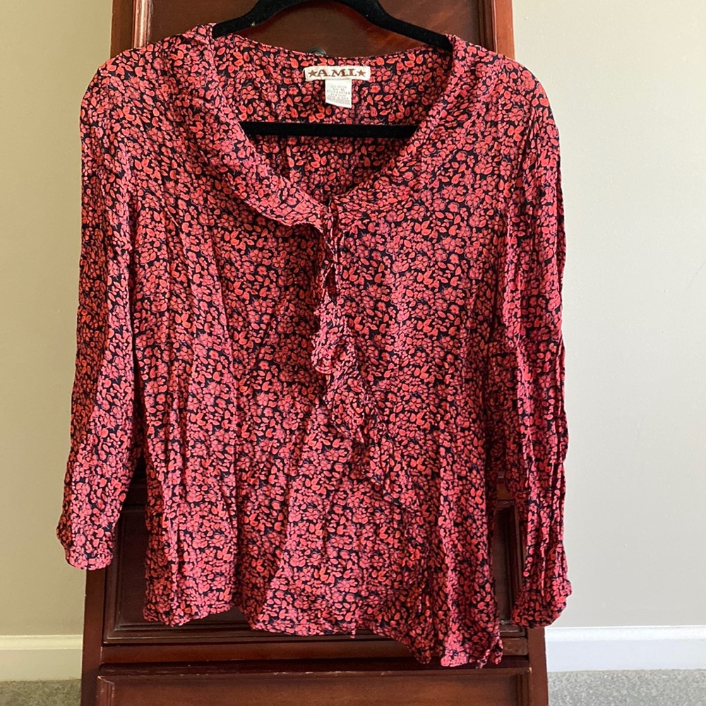Floral print rayon top